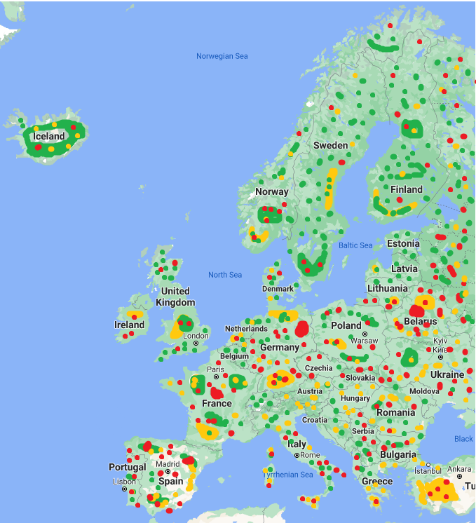 Stress map of Europe